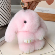 Load image into Gallery viewer, 15cm Rabbit Fur Keychain – Cute Bag &amp; Car Pendant Accessory for Women
