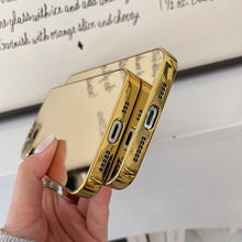 Load image into Gallery viewer, Luxury Clear Back Mirror Shock-Absorption Anti-Scratch Bright Reflection Protective Case Cover Silver Golden Mirror Shockproof Case for iPhone 14 13 12 Pro Max 11 X XR XS 8Plus iphone Hard Back Cover
