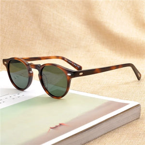 Oliver Brand OV5186 Retro Round Polarized Sunglasses Men Women's Outdoor Driving Sunglass Classic Acetate Trending Sun Glasses