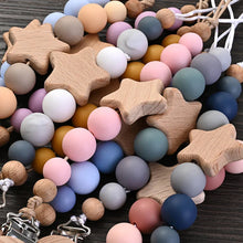 Load image into Gallery viewer, Baby Pacifier Chain Clip Silicone Teether Beads Soother Toy
