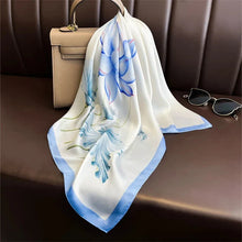 Load image into Gallery viewer, Luxury Satin Silk Square Scarf – Shawl, Hijab &amp; Fashion Wrap 2023
