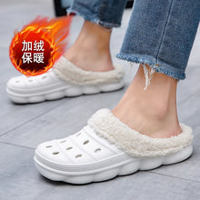 Load image into Gallery viewer, Waterproof cotton slippers for men winter 2024 new cashmere thickened warm waterproof non-slip indoor shoes
