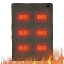 Load image into Gallery viewer, Camping Sleeping Bag Electric Heating Blanket 5V USB Heated Pad 6 Heating Zones 3 Gear Temperature Adjustable Heating Mat
