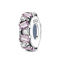 Load image into Gallery viewer, 100% 925 Sterling Silver Rainbow Zircon Butterfly Dragon Silicone Stopper Charms - Colorful Beads for DIY Bracelets, Customizable Jewelry for All Occasions
