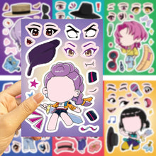 Load image into Gallery viewer, 8Sheets Children DIY Puzzle Sticker Games K-POP DEMON HUNTERS Make A Face Funny Assemble Jigsaw Stickers Kids Educational Toys
