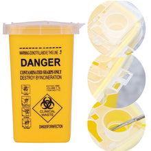 Load image into Gallery viewer, 1L Plastic Tattoo Medical Supplies Container Waste Box Disposable Needle Tips Recycling Buckets Collection Tattoos Accessories
