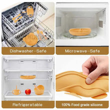 Load image into Gallery viewer, Silicone Baby Feeding Plate Set with Suction Bowl
