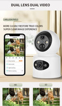 Load image into Gallery viewer, Dual Lens PTZ IP Camera 4000 mA Battery Wireless Auto Track Cctv Security Surveillance Video Full Color Night Vision HD Home Cam
