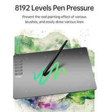 Load image into Gallery viewer, VINSA T1161 Graphics Drawing Tablet Ultra-thin Stylus 8 Pen Nibs Art Creation Sketch with 8192 Levels Pressure Battery-free
