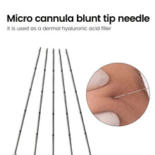 Load image into Gallery viewer, Stainless Steel Syringe Needle 22g 50mm Cannula needle Single Point Of Entry For Wider Coverage Micro Blunt  Tip Needle
