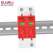 Load image into Gallery viewer, 2P DC SPD Surge Protective Device 500V 800V 1000V 20KA 30KA 40KA 60KA Voltage Protector Solar PV Photovoltaic Lightning Arrester
