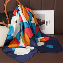 Load image into Gallery viewer, Luxury Satin Silk Square Scarf – Shawl, Hijab &amp; Fashion Wrap 2023
