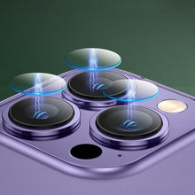 Load image into Gallery viewer, Camera Glass For Iphone 14 13 12 11 Pro Max Plus Mini Back Camera Protector Film For Iphone 12 13pro 14pro Max Lens Glass Keep Original Camera HD Glass Metal Camera Lens Cover Film For Iphone
