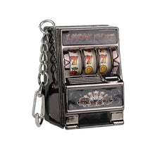 Load image into Gallery viewer, Mini Gambling Slot Machine Key Chains Creative Arcade Pocket Fruit Lucky Jackpot Gadget Antistress Toy Funny Games Keychain Ring
