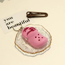 Load image into Gallery viewer, 1PCS 3D Mini 7.5cm EVA Beach Hole Little Croc Shoe Keychain Bag Accessories Decoration Keyring Car Handbag Key Chain Charms
