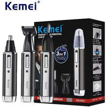 Load image into Gallery viewer, KM-6631 3-in-1 Professional Rechargeable Nose &amp; Ear Hair Trimmer Personal Care Tools for Men
