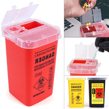 Load image into Gallery viewer, 1L Plastic Tattoo Medical Supplies Container Waste Box Disposable Needle Tips Recycling Buckets Collection Tattoos Accessories
