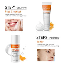 Load image into Gallery viewer, JoyPretty Vitamin C Whitening Skin Care Set Glutathione Face Cream Emulsions Serum Skin Whitener Korean Skin Care Products 5PCS
