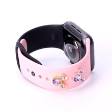Load image into Gallery viewer, 1pcs Purple Cute Rhinestone Watch Band Charms Decoration Ring for Apple Watch Bands Accessory Jewelry
