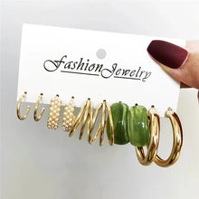 Load image into Gallery viewer, Gold Butterfly &amp; Heart Dangle Earrings Set – Acrylic Drop Jewelry for Women
