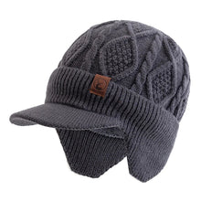 Load image into Gallery viewer, New Unisex Winter Hat Plush Fur Lined Warm Earflap Cap Stylish Soft Beanie Hat  Outdoor Thick Ski Sports Knitted Hat
