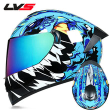 Load image into Gallery viewer, Full Face Racing Helmets Winter Warm Double Visor Motorcycle Helmet Motorbike Sports helmet LVS-701
