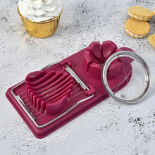 Load image into Gallery viewer, 2-in-1 Multi-Function Egg Slicer Preserved Egg Fruit Cutter Modern Kitchen Gadget Tool Durable Metal Plastic Easy Slice
