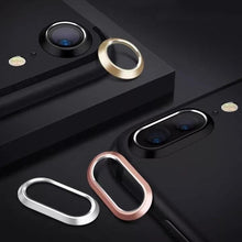 Load image into Gallery viewer, 2 In 1 Metal Camera Lens Protector For Iphone 7 8 Plus X Lens Protective Circle Ring Cover With Tempered Glass For Iphone X Scratch Resistant Hd Tempered Glass Camera Screen Protector
