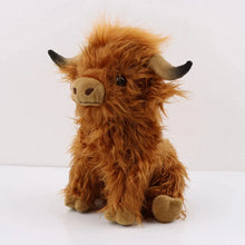 Load image into Gallery viewer, Highland Cow Plush Toy - Adorable Realistic Stuffed Animal with Long Fluffy Hair, Soft Cuddly Gift for Kids, Children &amp; Collecto
