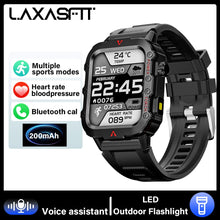 Load image into Gallery viewer, LAXASFIT 2024 Outdoor Military Men's Smart Watch Bluetooth
