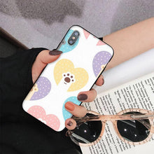 Load image into Gallery viewer, Dog Paw Phone Case For Iphone 11 12 13 Mini Pro Max 8 7 6 6s Plus X 5 S Se 2020 Xr Xs 10 Case Paw Print Heart Pet Lovers
