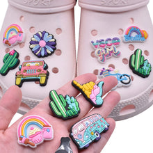 Load image into Gallery viewer, Wholesale 1pcs PVC Shoe Accessories for Crocs Charms Beach Vacation Badge Women Sandals Buckle Kids Pins Men Decoration Jeans
