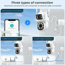 Load image into Gallery viewer, 8MP 4K Outdoor Wifi Security Camera Dual Lens Dual Screens Video Surveillance Camera Home Smart Human Detection ICSEE APP
