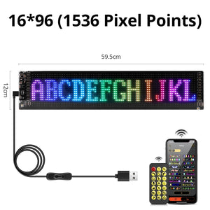 RGB Bluetooth Panel Lamp LED Matrix Pixel Lights Pattern Graffiti Scrolling Text Animation Display Car Shop Reminder Night Light