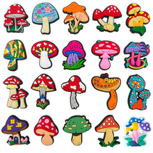 Load image into Gallery viewer, Cute Mushroom Shoe Charms Pin for Crocs Accessories Charms Clogs Bubble Slides Shoe DIY Shoe Decoration Kids Party Gifts
