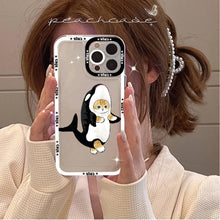 Load image into Gallery viewer, Cute Cat Phone Case for iPhone 11 12 13 Mini Pro Max 14 Pro Max Case shell  Blank Printable Phone Case for Soft Rubber Cool Polish  Phone Case
