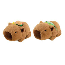 Load image into Gallery viewer, Kawaii Capybara Plush Slap Snap Wristband – Funny Kids Toy Bracelet
