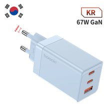 Load image into Gallery viewer, Toocki 67W GaN Charger Quick Charge 4.0 PD3.0 Fast Charging Type C Charger for Macook iPhone 14 13 12 Pro Max Samsung S23 Xiaomi
