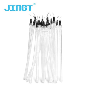 Jingt 20pcs Medical Dental Disposable Saliva Ejector Aspirator Suction Pre-Bent With Syring Needle Tip Dentistry Instrument