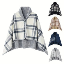 Load image into Gallery viewer, Wearable Blanket Shawl – Flannel Lazy Office Wrap
