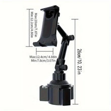 Load image into Gallery viewer, ABS Material Waterproof Car Cup Holder Mount for Tablets and Phones, Heavy Duty Expandable Base for Auto Vehicles

