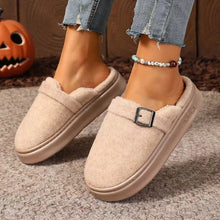 Load image into Gallery viewer, Winter Women's Slippers Home Plush Luxury Designer Woman Shoes Indoor Fluffy Fashion Platform Fuzzy Fur Slides Elegant Flat Soft
