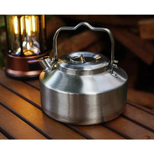 Load image into Gallery viewer, 0.9L Stainless Steel Backpacking Camping Kettle Bushcraft Gear Outdoor Durable Teapot High Quality
