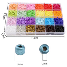 Load image into Gallery viewer, 5200Pcs Glass Rice Beads Jewelry Making Kit – 24-Grid Box for DIY Bracelets, Earrings &amp; Kandi Accessories | Handmade Craft Supplies Set
