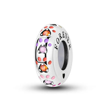 Load image into Gallery viewer, 100% 925 Sterling Silver Rainbow Zircon Butterfly Dragon Silicone Stopper Charms - Colorful Beads for DIY Bracelets, Customizable Jewelry for All Occasions
