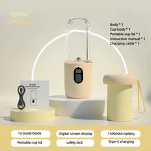 Load image into Gallery viewer, Portable Electric Blender Bottle – 6-Blade Smoothie Maker USB
