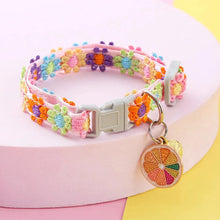Load image into Gallery viewer, Colorful Pet Collar with Bell – Adjustable for Cats &amp; Small Dogs
