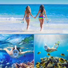 Load image into Gallery viewer, Full Face Snorkel Mask Adults,Suitable for Beginners Dry Top Snorkeling Gear 180 Degrees Panoramic View,Anti-Fog Anti-Leak
