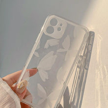 Load image into Gallery viewer, Transparent White Butterfly Cute Soft Silicone Clear Phone Case For Iphone X Xr Xsmax 11 12 Mini 13 Pro Max 8 7 Plus Cover Transparent Clear Soft Slim Flexible Back Case Anti-scratch Shockproof Bumper Cover
