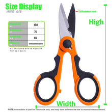 Load image into Gallery viewer, Fishing Scissors Stainless Steel Precision Fishing Line Cutter Non-slip Handle Protective Sleeve Woven Fishing Line Scissors
